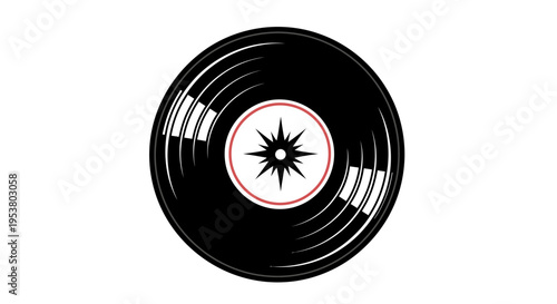 Vinyl record with white label.
