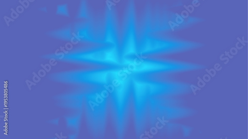 Abstract geometric starburst with glowing blue center and radiant purple background digital symmetry light effect design