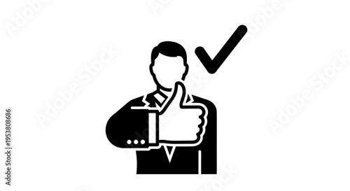 Businessman Giving Thumbs Up Approval.