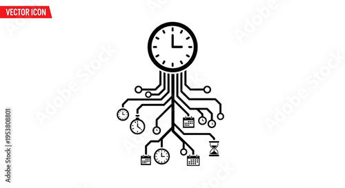 Clock with circuit board connections diagram.