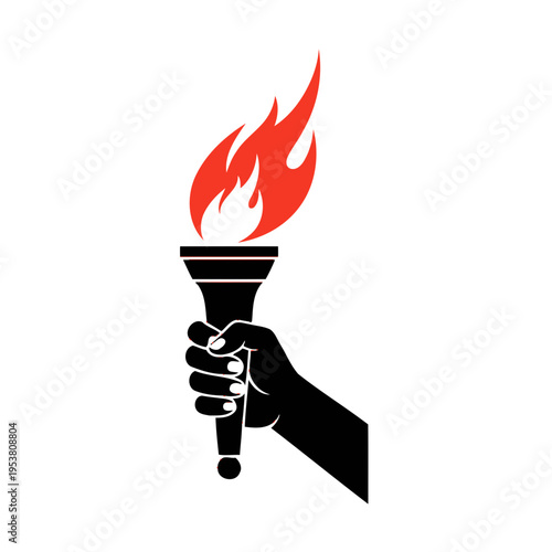 vector illustration of a burning candle