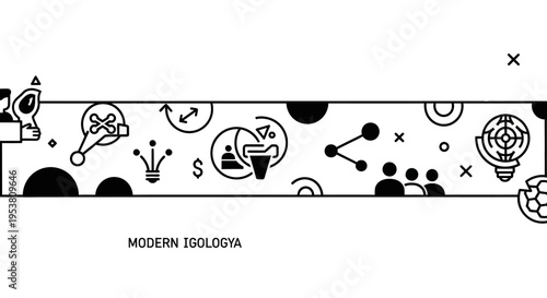 Modern Ideology Symbols and Icons.