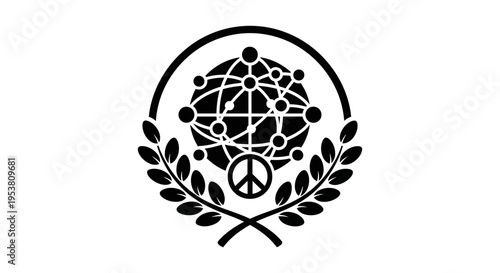 Peace Symbol with Human Network.
