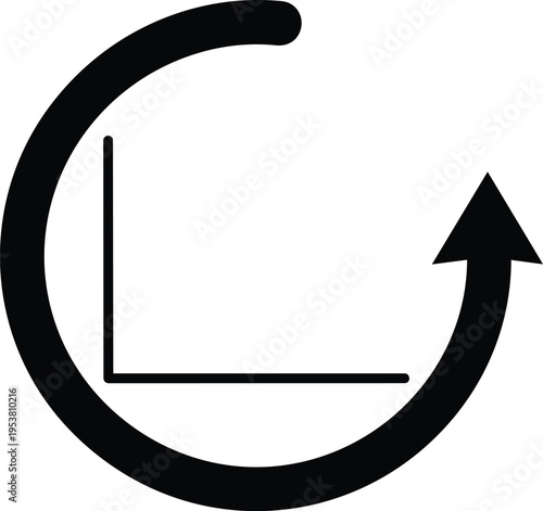 Circular Arrow with Graph Axis
