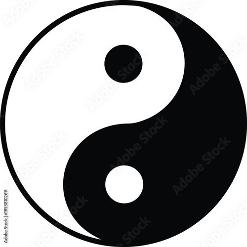 Classic Yin Yang Symbol Illustration