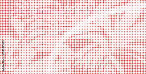 Red Plus Sign Halftone Pattern Abstract Background, Red Plus Symbol Halftone Texture Clean White Background