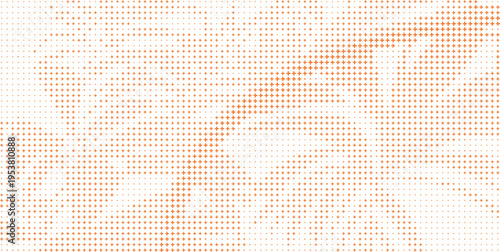 Orange Plus Sign Halftone Pattern Abstract Background, Orange Plus Symbol Halftone Texture White Background