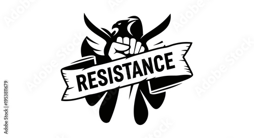 Resistance Movement Symbol with Insect.