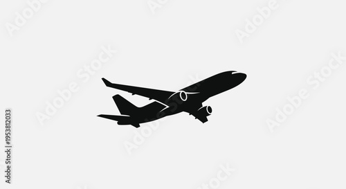 Airplane flying in the sky.