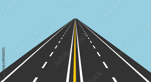 Asphalt Highway Road Lane Lines.