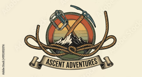 Ascent Adventures Logo Design Elements.