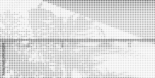Black and White Halftone Pattern with Plus Sign Horizontal Split, Monochrome Plus Symbol Abstract Background Design