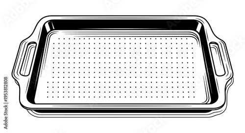 Perforated Baking Sheet Tray with Handles, Kitchenware for Baking and Roasting