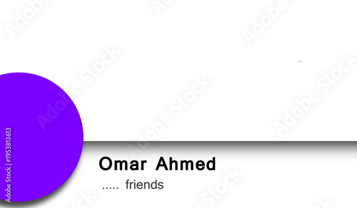 Minimal User Profile Card with Purple Gradient Circle and Name Text