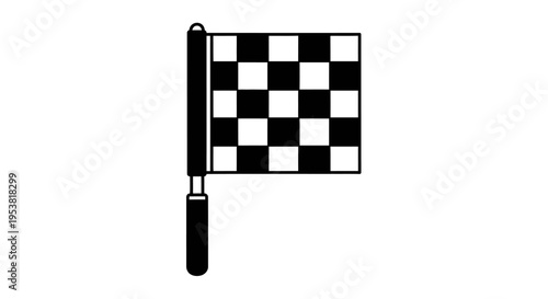 Checkered Racing Flag Icon for Sports Competition