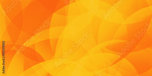 Vibrant Orange Abstract Background with Overlapping Geometric Circles and Glowing Sunlight Gradients for Creative Design