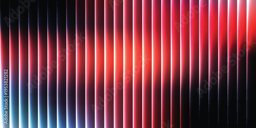 Neon red and electric blue ripple glass effect background with glowing luminous stripes gradient, modern banner header futuristic backdrop wallpaper web design