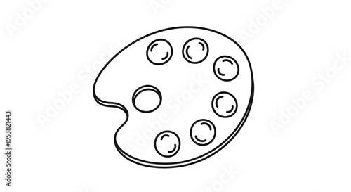 Colorful artist paint palette closeup.