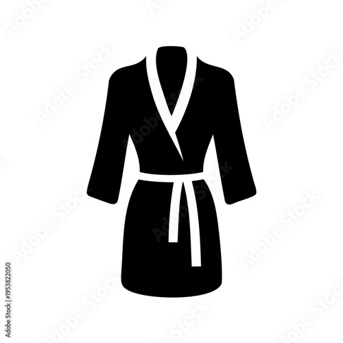 Comfortable and cozy bathrobe icon for spa, home, or relaxation visuals Vector, illustration