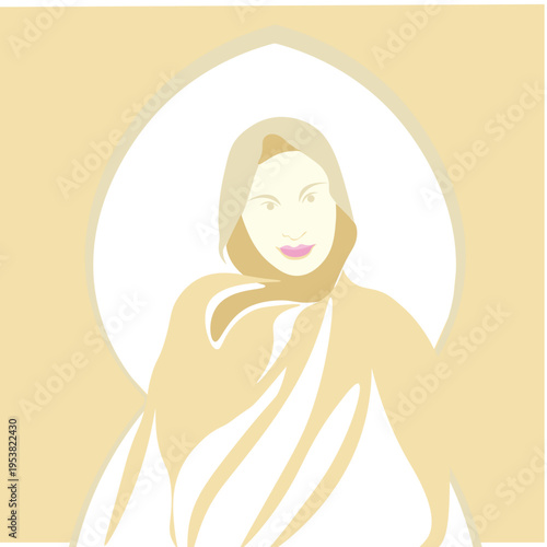 an illustration a hijab Ramadhan women