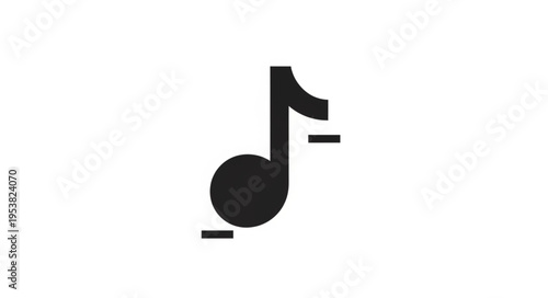 Musical Note with Lines Above and Below - A Symbol of Sound.