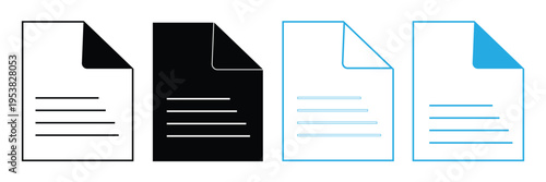 Documents icon pictogram set. Vector icon designs eps 10.