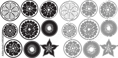 Historical and geometric patterns found in ancient coinage and symbols