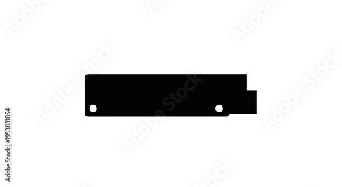 Black metal plate object.