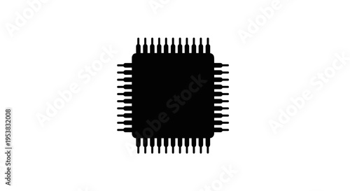 Closeup of computer microchip.