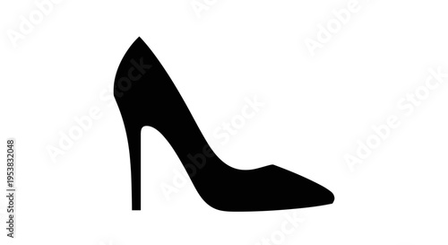 High Heeled Shoe Silhouette.