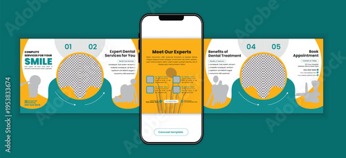 Dental Health Social Media Carousel Post Template