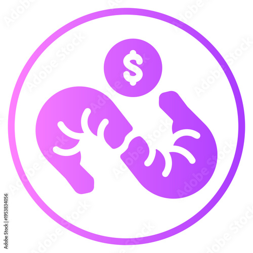money gradient icon