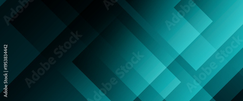 Abstract Dark Teal Geometric Background with Overlapping Diamond Shapes and Rhombus Pattern for Modern Technology Backdrop, Corporate Identity, and Minimalist Web Header Design