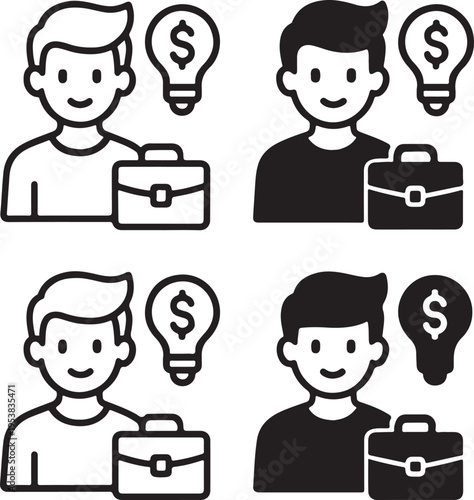 Isolated Youth Entrepreneurship Icon Design, youth entrepreneurship, startup skills, business skills, young entrepreneur, innovation business, entrepreneurship icon vector