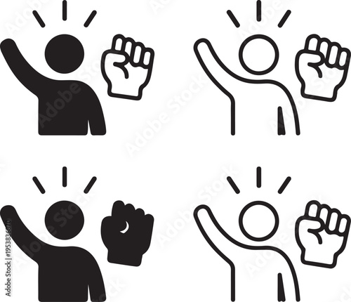 Isolated Youth Empowerment Concept Icon, youth empowerment concept, youth power, leadership skills, confidence growth, social empowerment, youth development, empowerment icon vector