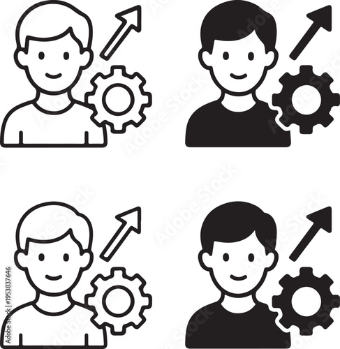 Isolated Youth Skill Development Icon, youth skill development, skill growth, youth training, education skill, career development, learning skills, professional growth, skill concept vector