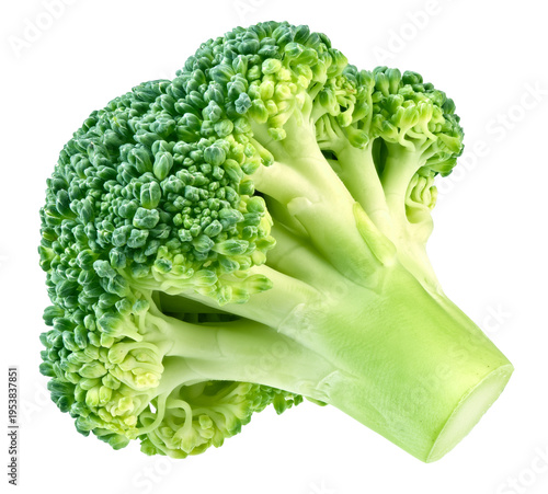 Farm broccoli isolated on transparent background. Broccoli isolated with PNG