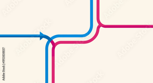 Colorful abstract pipeline system diagram.