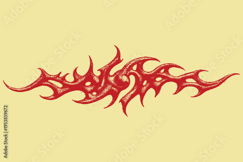 Tribal patterns, tattoo template design, vector illustration. Abstract biomechanics, cyber-symbol design