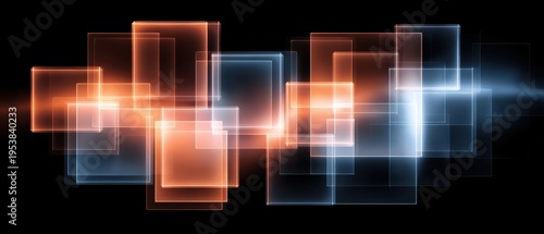 Abstract glowing squares background dynamic backdrop featuring illuminated geometric shapes creating a modern and energetic visual