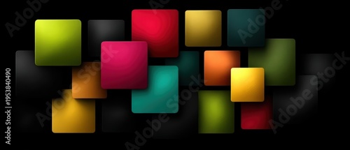 Colorful squares abstract background illustration featuring a dynamic abstract background composed of vibrant colorful squares in various sizes