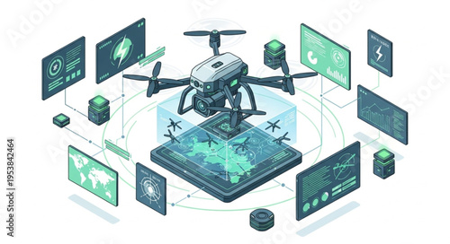 Advanced drone technology showcasing data analysis and real-time monitoring capabilities for various applications.