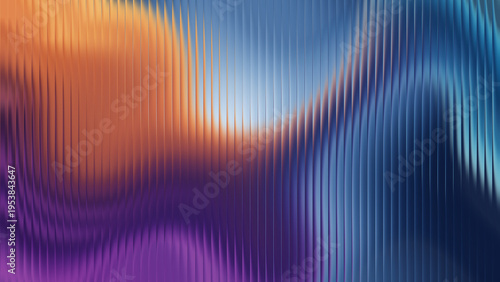 Foto Vibrant abstract image with gradient colors and distorted lines