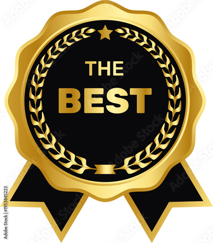 The Best Golden Starburst Laurel Badge