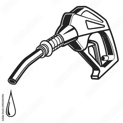 Gas pump nozzle with single fuel droplet fuel nozzle