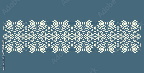 Seamless Ornamental Border Pattern Vintage Decorative Horizontal Ornament