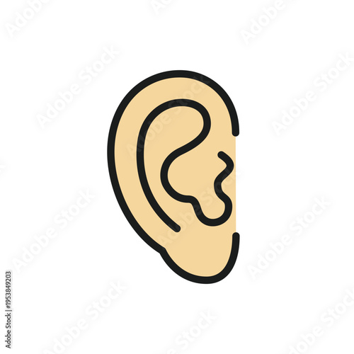 Ear icon, an icon representing listening.
