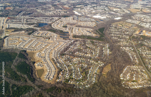Aerial view over Charlotte, North Carolina