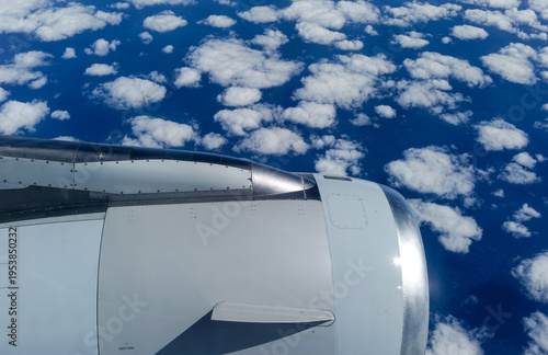 Sky view from passenger plane.