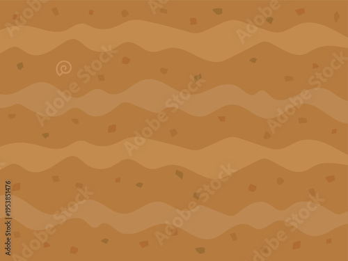 砂と土の地層背景イラスト（地面の断面・砂漠）
